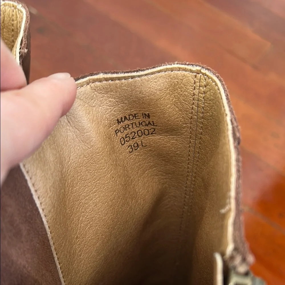 Brown Suede Boots with Buckle - Picture 7 of 8
